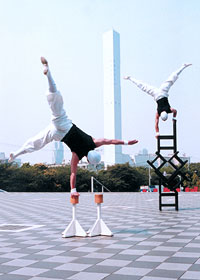 ONE HAND, CHAIR BALANCE